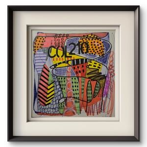 Abstract Graff Art 8.5x8.5 - One of a Kind
